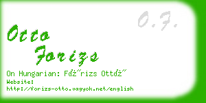 otto forizs business card